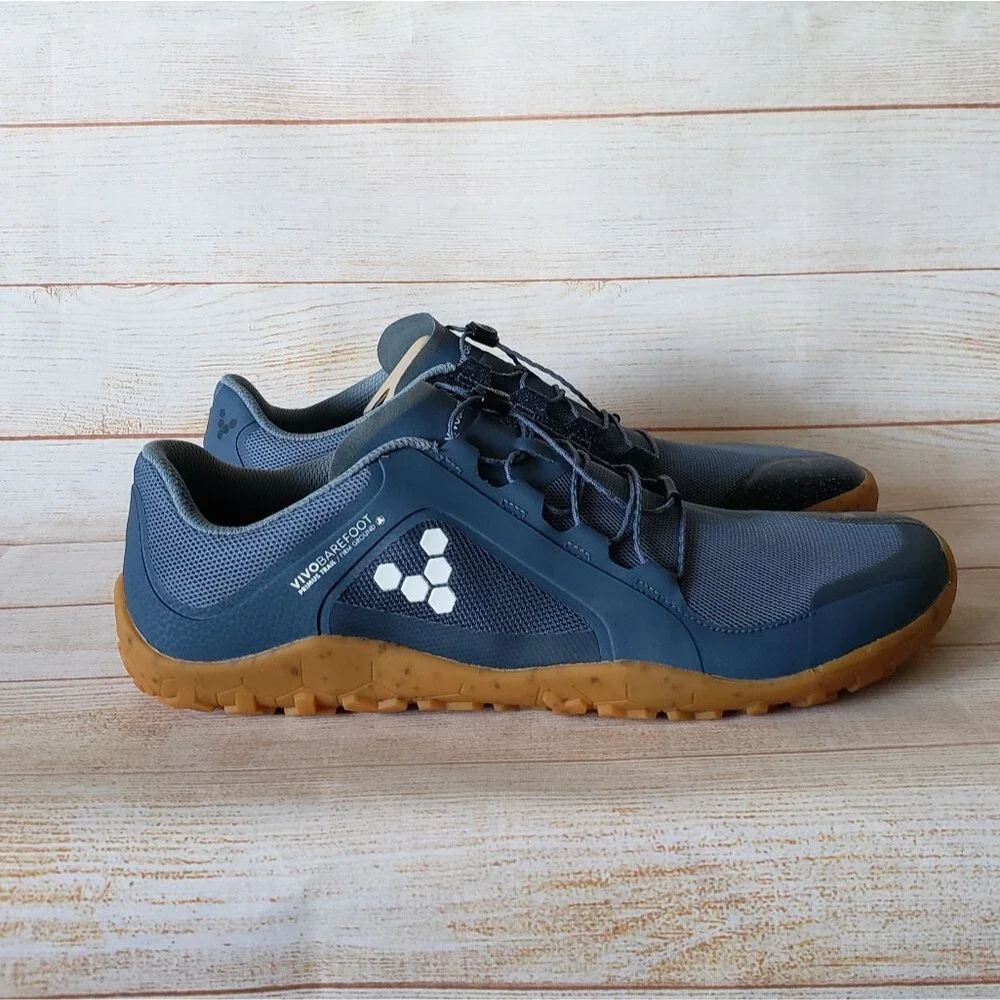 Vivobarefoot Primus Trail II FG Deep Sea Blue Textile Walking Running Sneakers